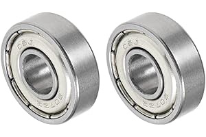 QUARKZMAN 607ZZ 7x19x6mm Bolas Rodamientos x 2uds Cromo Acero para Máquinas y Herramientas, [Doble Blindado]