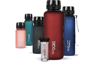 720°DGREE Gourde d'Eau 1,5l “uberBottle“ +Fruit-Infuseur, softTouch - Sans BPA, Anti-fuite - Bouteille XL - Water bottle, Bidon idéale pour Sport, Gym, Randonnée, Camping, Université, Voyage, Travail