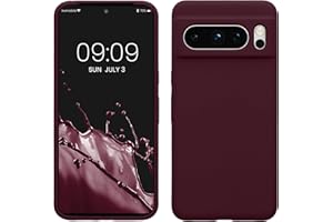 kwmobile Etui kompatybilne z Google Pixel 8 Pro – silikonowe etui na telefon z TPU z miękkim wykończeniem – bordowy fiolet