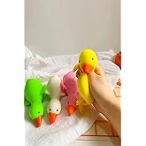 Mingodan &Ouml;rdek Squishy Oyuncak, Sıkmalı Anti Stres Duyusal Eğitici, 3+ Yaş, Sarı Beyaz Yeşil Pembe, 16 cm, Esnek Pofuduk Malz