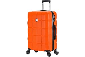 ATX Luggage Medium Suitcase on 4 Dual Spinner Wheels Super Lightweight ABS Hard Shell Hold Check in with Built-in TSA Lock (O