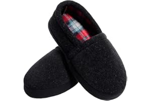 festooning Kids Boys Comfy Warm Indoor House Slippers Fleece Memory Foam Shoes