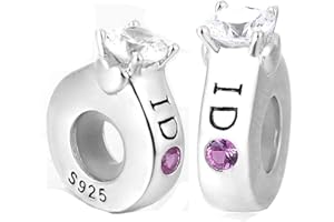 GLOBALWIN JEWELRY Jewelry Charm en Argent Sterling Perle de Charme Bouchon- Entretoise Charms pour Bracelet Style Pandora Globalwin