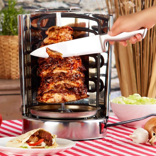 Rosenstein & Söhne Döner- und Schaschlik-Grill für zu Hause, 1.500 Watt, bis zu 1,5 kg - 5