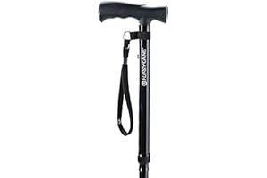 DRIVE MEDICAL Drive Devilbiss HurryCane - Comfort Edition Walking Stick in Black