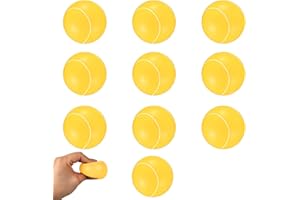 BODESHIS 10 Foam Balls, Foam Tennis Balls for Kids and Adults, Soft Ball for Indoor and Outdoor Play, Perfect for Family Gatherings, Parties, and School Activities, Yellow