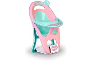 NENUCO, Trona, complemento para Dar de Comer y portabebés para muñecos bebé 35 cm y 42cm, Incluye Accesorios como un Plato, una Cuchara y un Tenedor, +2 años, Famosa (NFN38000)