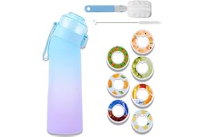 KOBONA Air Gourde Up Bouteille 650ML Air Gourde avec 7 sul Saveur Gout Pods Gourde Sport Paille Sans BPA 0 Sucres Tritan Bouteille d'eau pour et en Plein Air Gym