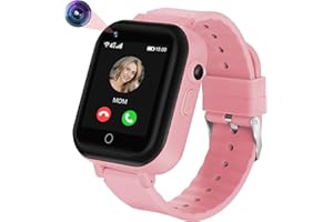 jianyana 4G Smartwatch Kinder mit GPS und Telefon, Kinder Smartwatch mit SOS-Anruf, Wecker, Musik-Player, Kamera, Spiele, Kids Smart Watch für 3-14 Jahre Jungen Mädchen Geburtstagsgeschenke (Rosa)