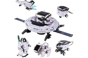 JAWSEU Kit de Robot Solar 6 en 1 Kit Robotica DIY Juguetes, Kit de Construcción Robot Solar, DIY Juguete Educativo, Regalos Creativo para Niños de 8+