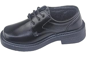 KATCH Boys School Shoes Back to School Lace Up Kids School Shoes Black School Shoes for Boys Uniform School Shoes Boys Black School Shoes School Shoes for Boys