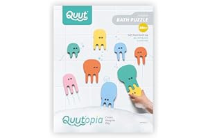 Quut - Puzzle de Bain Meduse – Jouets de Bain bébé à partir de 10 Mois – Jeux de Bain Bébé - Stimule la motricité et l'imagination