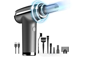 COSYEASY Elektrische Staubgebläse Druckluftspray für PC, 120000RPM Air Duster Luftdruckspray Handheld Schnurloser Luftstaub, 4-Gang, 60W, Tastatur Reiniger für PC, Elektronik, Haushaltsreinigung