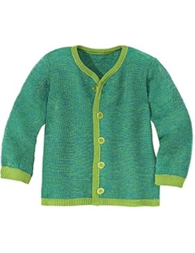 disana Baby/Kinder Strick-Jacke Bio-Merinoschurwolle,Grün-Blau, Gr. 86/92