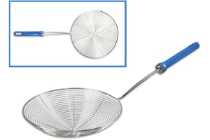 VR VETRINEINRETE Vetrineinrete® Schiumarola a Rete in Acciaio per fritti mestolo Utensili Attrezzi da Cucina schiumarole per frittura Ø 20 cm 66274 C19
