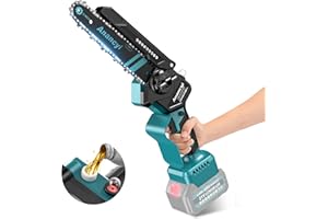 Anancyi Mini piła łańcuchowa 15 cm, bezszczotkowa piła łańcuchowa z ulepszonym smarowaniem łańcucha, kompatybilna z akumulatorem Makita 18 V, piła łańcuchowa do nożyc ogrodowych, cięcia drewna (bez