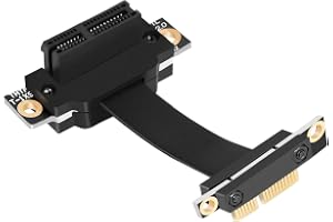 Gokelomg PCIE X1 Riser-kabel dubbel 90 graders högervinklad PCIe 3,0 X1 X1 förlängningskabel 8 Gbit/S PCI Express 1 X riserko