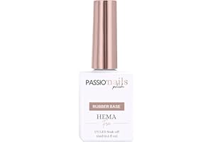 Passio'nails Rubber Base, HEMA-free, Multifonction, Pose Américaine, Ongles, Capsules en Gel (lot de 3 unités (3x15ml))