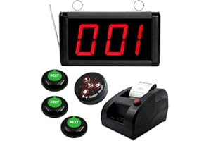 CYSSJF Il sistema di chiamata senza fili prende un numero di ristorante Pager che chiama il sistema di coda con 1 ricevitore del display+1 stampante termica+3 bottoni di chiamata