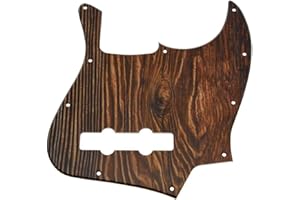 Dopro Golpeador de plástico impreso en 3D de Jazz Bass para Estados Unidos/mexicanos de 4 cuerdas FD Jazz Bass patrón de madera