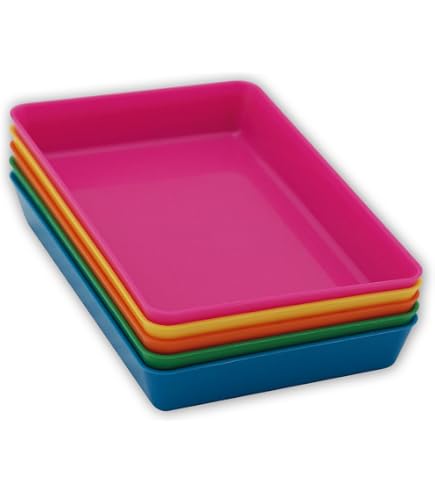DEAYOU 24er Set Bunte Aufbewahrungskörbchen – Klein, Praktisch Und Stapelbar Für Klassenraum, Büro Und Zuhause (15,5 X 12 X 6 Cm)