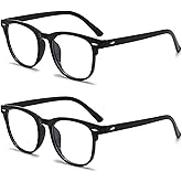 KEYRI 2 Pairs Blue Light Blocking Glasses Men and Women, Blue Light Filter Glasses Reading Glasses Anti Bluelight Gaming Glas