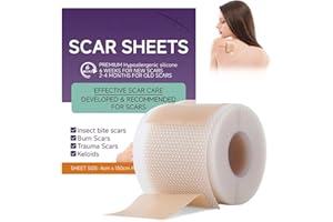 PAULINE CY Narbenpflaster,Silicone Scar Tape,Professionell für Narben Durch C-Sektion,Verbrennungen,Keloid,Akne und mehr,Wiederverwendbares Silikon Narbenpflaster,Sicher und Effektiv(4cmx150cm Rolle)