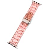 Quse Transparan Re&ccedil;ine Kordon, Apple Watch Series 11/10/9/8/7/6/5/SE/SE2/SE3 ile Uyumlu, 42mm/41mm/40mm/38mm &amp; 46mm/45mm/44mm