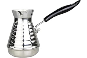 ‎GMMH GMMH Türkische Kaffeekocher Mokkakanne (350 ml), Espressokocher Cezve Dzhesva, Kaffee Mokka Briki Kaffeekanne aus 1 mm dickem Edelstahl