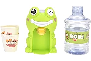 Mini-Wasserspender,plplaaoo niedliches Simulations-Cartoon-Küchenspielzeug, Mini-Wasserspender, Frosch-Tierstil-Wassermaschine, Mini-Trinkständer für die Kinderküche zu Hause(grün), Mini-Wassersp