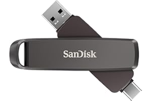 SanDisk Extreme Pro Dual Drive 1 TB, Memoria Flash con Conectores USB Type-C y Type-A Reversibles, Velocidades hasta 1000 MB/s, Cifrado de Datos, copias de Seguridad automáticas, diseño metálico