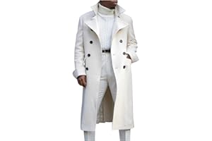 uxxnjfg Herren Jacke Winter Übergangsjacke Warme Wintermantel Trenchcoat Wintermantel Wärme Übergrößen Langarm Herbst Jacke Vintage Arbeitsjacke