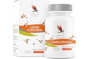 Carnium Botanicals Liquid Curcumin – Complesso di Micronutrienti con Curcuma Liquida, Vitamina C e Vitamina D – Formula ad Alta Biodisponibilità – 30 ml