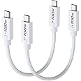 100W USB C to USB C Cable Short, [2Pack 30CM] 5A PD 3.0 Fast Charging Data Cable Type C Lead Usbc to Usbc Cable for iPhone 16 15 Pro Max Plus iPad Pro/Air MacBook Pro/Air Samsung Galaxy S23 Ultra S21