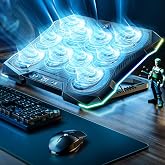 Coverzone Şok Soğutma Profesyonel 360&deg; Surround Soğutmalı &Ccedil;ok Fanlı Laptop Soğutucu Stand, 10 Y&uuml;ksek Hızlı Fan, Sessiz &Ccedil;alışm