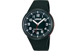 Lorus Modny zegarek damski ze stali nierdzewnej i tworzywa sztucznego z silikonowym paskiem