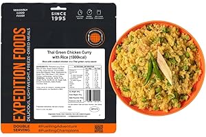 EXPEDITION FOODS EXPEDITIONFOODS.COM EXPEDITION FOODS Thai Green Chicken Curry with Rice | Freeze-Dried Camping & Hiking Food