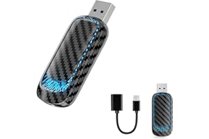 CLUHERTVY Wireless Carplay Adapter,2 in 1 Wireless Carplay for iOS and Android Auto,Converts Wired to Wireless Carplay Dongle for Wireless Control Plug & Play Carplay Fit for Cars from 2016 & for iOS 10+