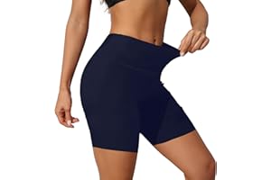 BIOECEUA Gym Shorts for Women, 3"/5"/8" High Waisted Tummy Control Booty Short, Stretch Slim Fit Short for Yoga Workout Dance Biker