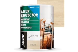 LASURE EFFET SATINÉ À L'EAU. Elle protège, décore et embellit tous les types de bois. (750 Millilitres, Incolore)