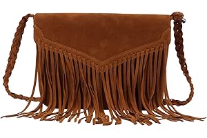 EVEOUT Umhängetasche mit Quasten Mattes Wildleder Fransentasche Damen Mode Frosted Samt Hobo-Tasche Quasten Handtasche