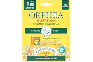 Orphea Salvalana Protezione Lana, Profumo Fiori, 2 Pezzi