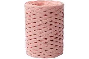 CYPREASON Ficelle pour emballer des cadeaux, papier raphia pour bricolage, ruban bricolage en papier, ruban papier d'emballage, ruban pour crochet, tissage, bricolage, décoration d'emballage