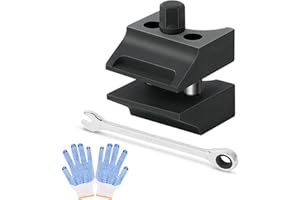 vsshe Divaricatore per puntone di Sospensione, Strumento di Divaricatore per Puntone di Sospensione, Divaricatore per Puntone dello Sterzo con Mozzo Diviso, Design a Doppia,con chiave inglese e guanti