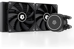 ID-COOLING Frostflow X 240 CPU-Wasserkühler, AIO-Kühler, 240 mm, CPU-Flüssigkeitskühler, weiße LED, 2 x 120 mm PWM-Lüfter, Intel 1700/1200/115X, AMD AM5/AM4