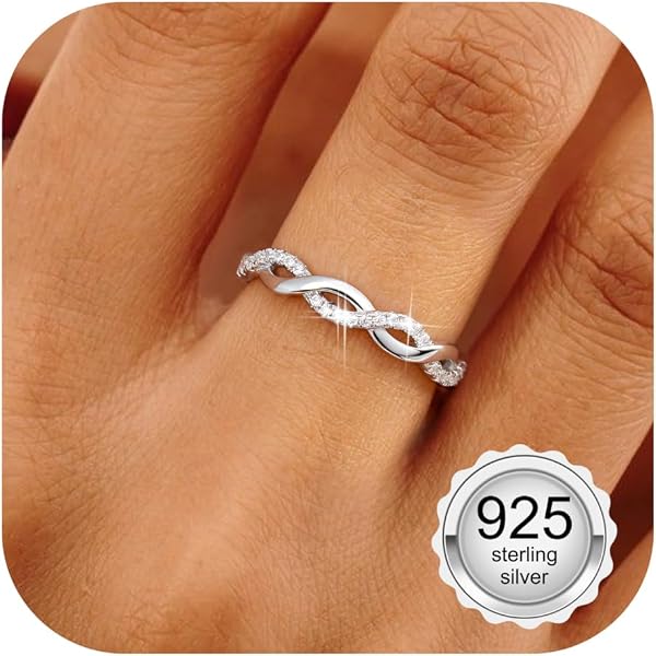 MATERIA anello con fascia donna argento 925 con zirconi blu