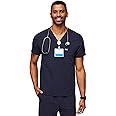 FIGS Chisec Scrub Top for Men – 3 Pockets, Tailored Fit, Squared V-Neck, 4-Way Stretch, Moisture-Wicking Men's Scrubs