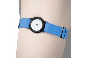 DiaBrothers Correa de fijación Freestyle Libre con correa ajustable – Soporte: negro – Pulsera: azul cielo – Tamaño L (35 – 45 cm)