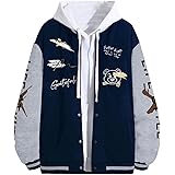 Geagodelia Giacca da Baseball da Uomo Casual Giacca College Senza Cappuccio Autunnale e Primaverile Jacket Casual Cappotto pe