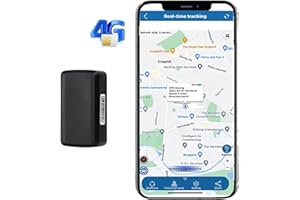 ZYJDGNNY GPS Tracker Car Without Subscription - 90 Days Standby, 5 Second Position Update, 4200 mAh Battery, Waterproof & Magnetic (for Car, Motorcycle, Bicycle) - Free App